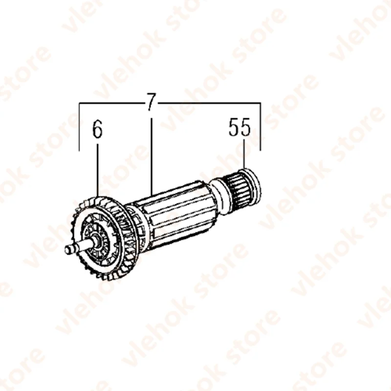 Ротор якоря AC220-240V для METBAO WE14-150Quick WE14-125Plus WEP14-125QuickRrotect WE14-125VS 310009170 Ротор якоря AC220-240V для METBAO WE14-150Quick WE14-125Plus WEP14-125QuickRrotect WE14-125VS 310009170