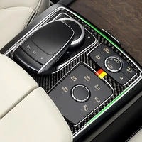 car carbon fiber center control armrest box multimedia panel cover sticker trim for mercedes benz gle gls m class only lhd