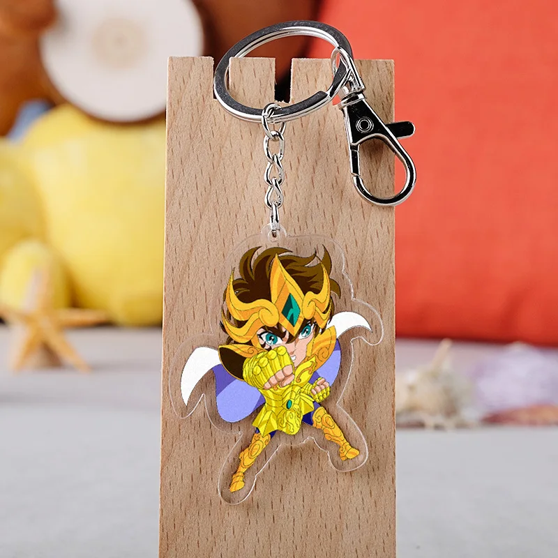 Аниме Saint Seiya модель куклы акриловый брелок Ikki Shiryuu Shun Hyouga Saori Shaka фигурка кулон