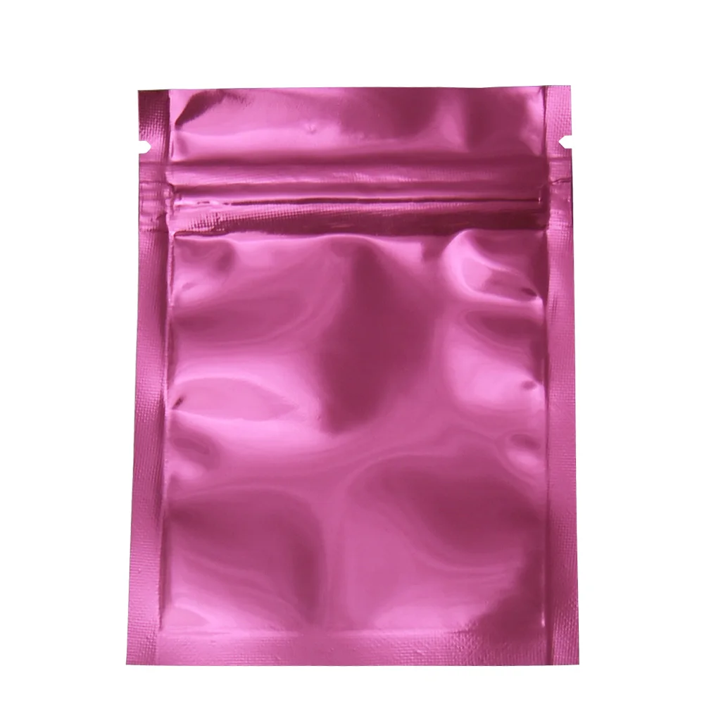 

100Pieces 7.5x10cm Pink Zip Lock Aluminum Foil Packing Capsule Tea Powder Packaging Mylar Storage Bag Reclosable Zipper Bags