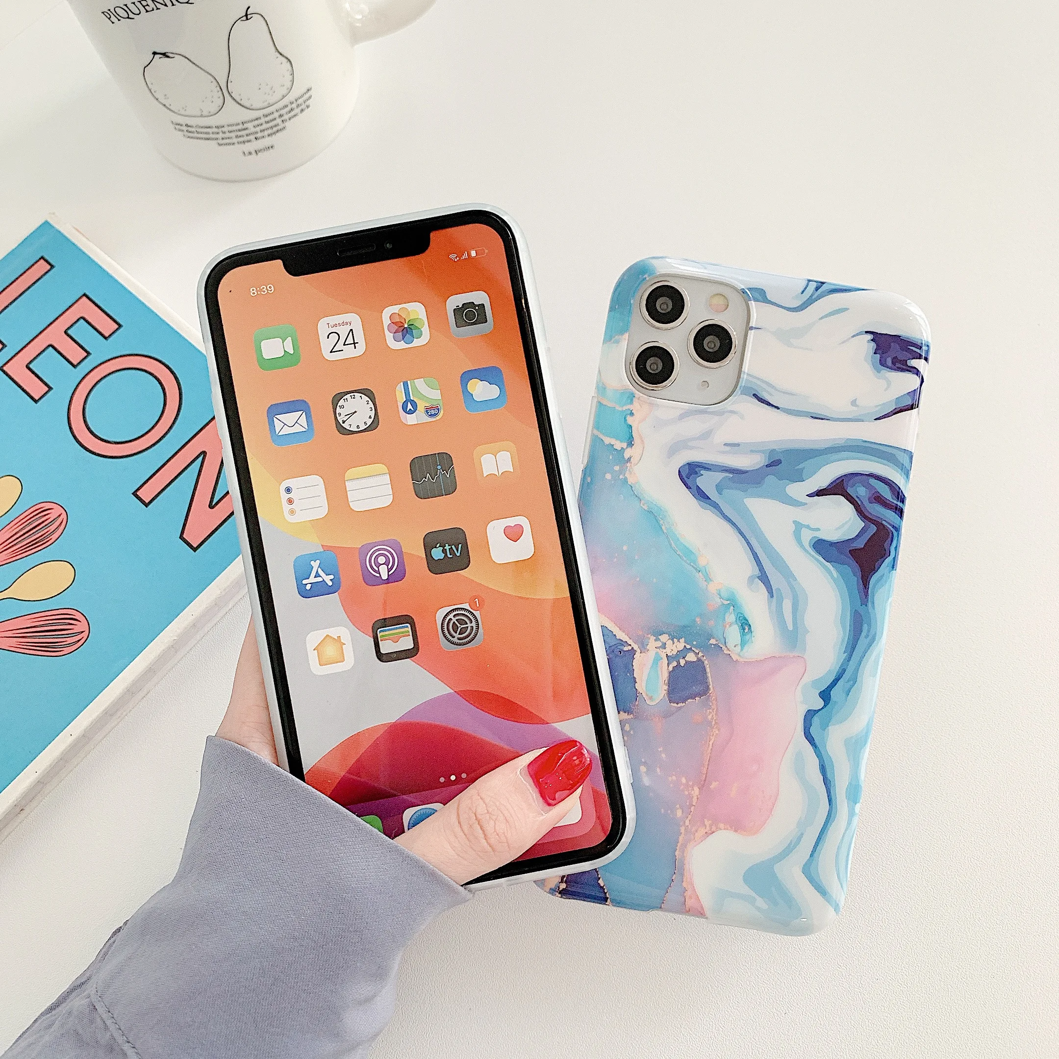 

Classic Marble Mobile Phone Case Colorful Stone Texture Shockproof TPU Protective Case For Iphone 13 12 Pro Max