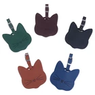 С милым рисунком кота, кожа бирка для чемодана сумка подвесные Сумки из натуральной кожи, аксессуары для путешествий