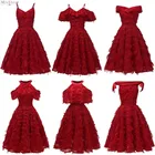 Красные коктейльные платья длиной до колен 2021 роскошное бахромное ТРАПЕЦИЕВИДНОЕ официальное платье с V-образным вырезом без рукавов халат с копчиком