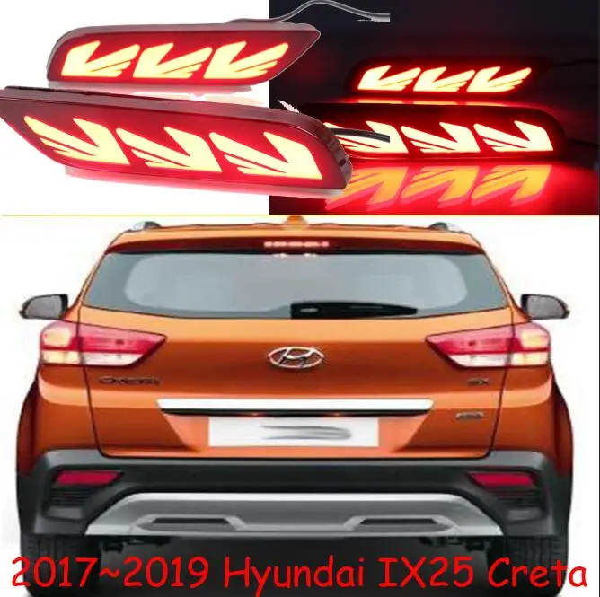Год задний фонарь для hyundai IX25 Creta задний фонарь автомобильные аксессуары светодиодный DRL Taillamp для IX25 Creta противотуманные фары - Цвет: B style