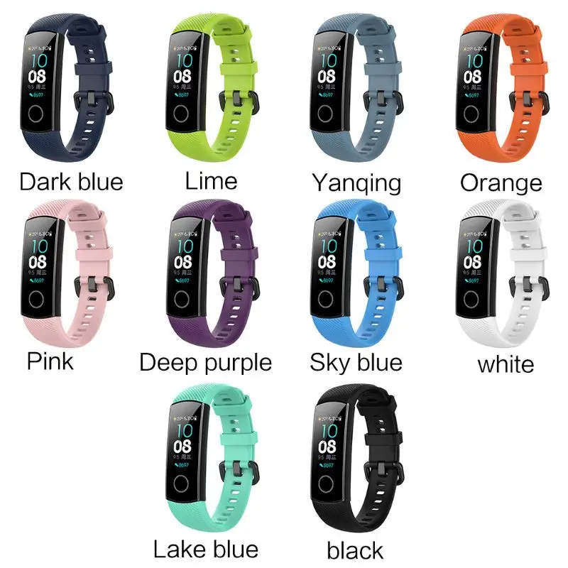 Против царапин мягкий силиконовый ремешок для часов спортивный Замена huawei Honor 5/4