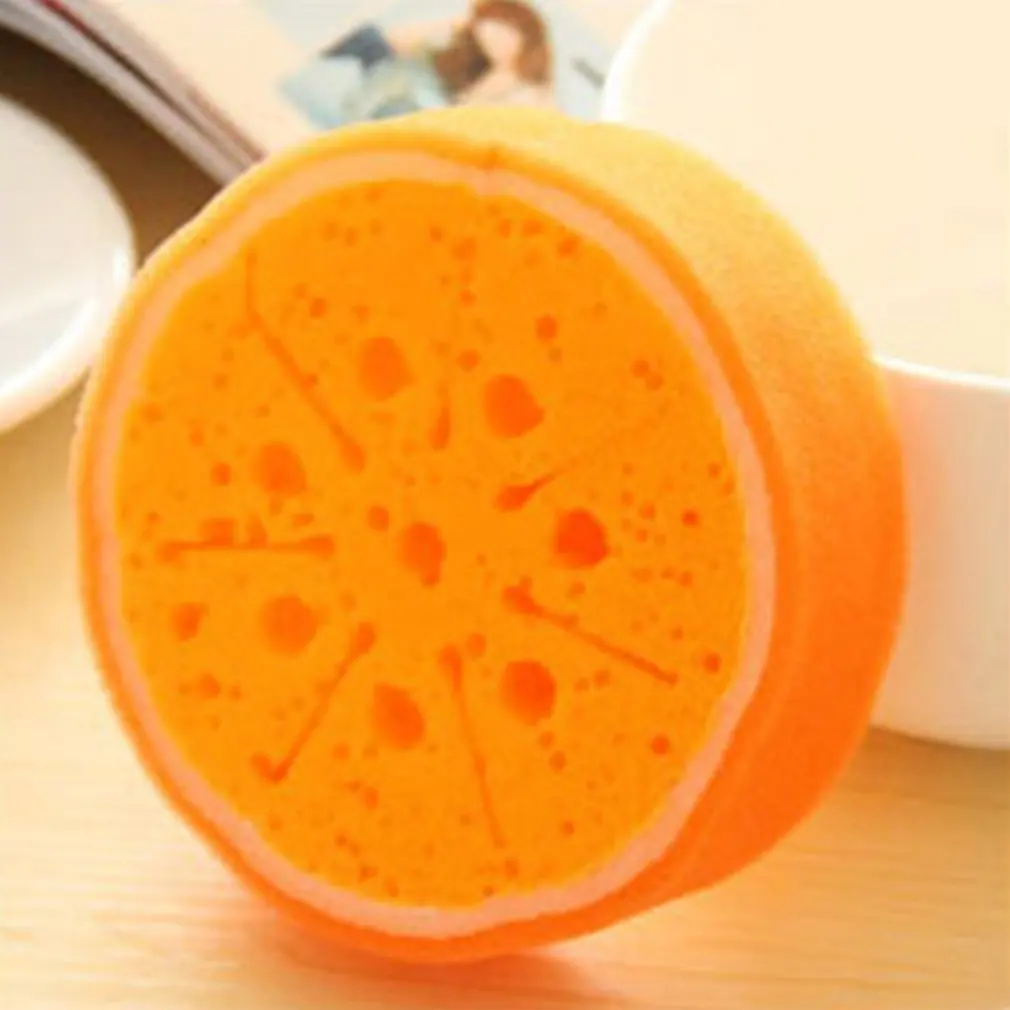 Губка детская мягкая с мультяшным рисунком креативный разных цветов мячик для