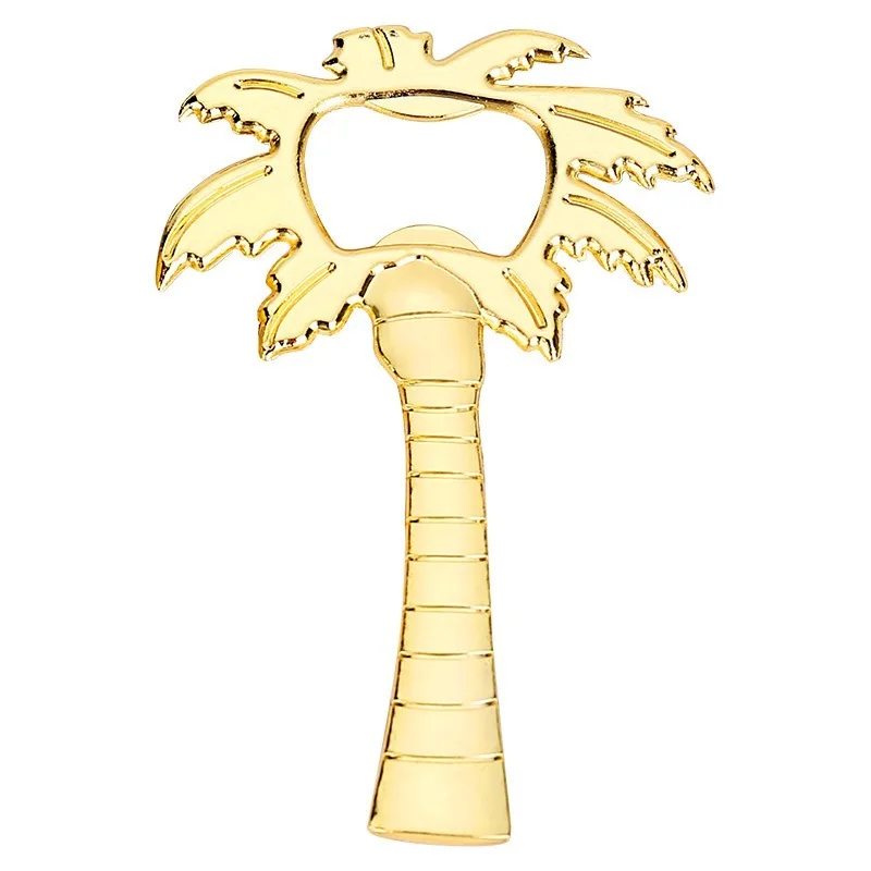 

Metal Bottle Opener Nordic Gold Silver Zinc Alloy Beer Coconut Tree Bottle Opener Keychain Portable Kitchen Home Wedding Gifts