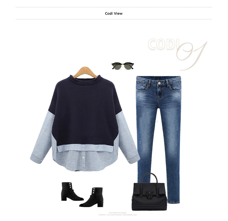 Женская блузка с длинным рукавом и круглым вырезом свободного покроя|Блузки| |