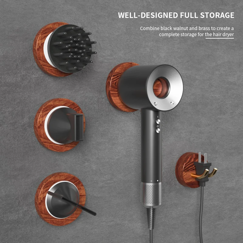 fypo hair dryer holder set wall mount storage rack with bathroom storage organizer for dyson supersonic hair dryer holder free global shipping