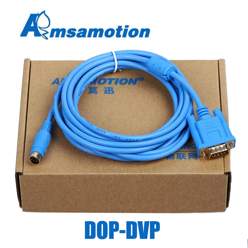 

DOP-DVP For Delta DOP-B series HMI to Delta DVP series PLC 9-pin male & round 8-pin CABLE