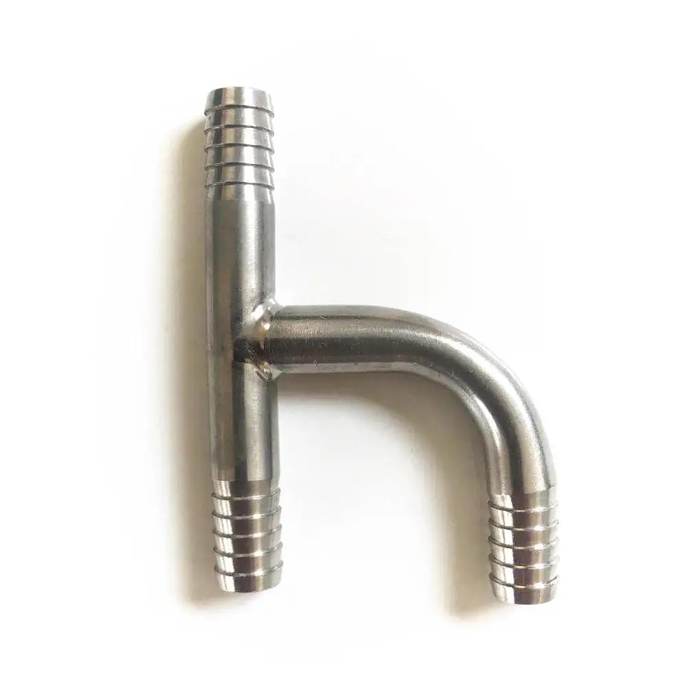 h-shape 304 stainless steel barbed tee Joint ，Home brewed BEER hose connection adapter American standard food grade material | Бытовая