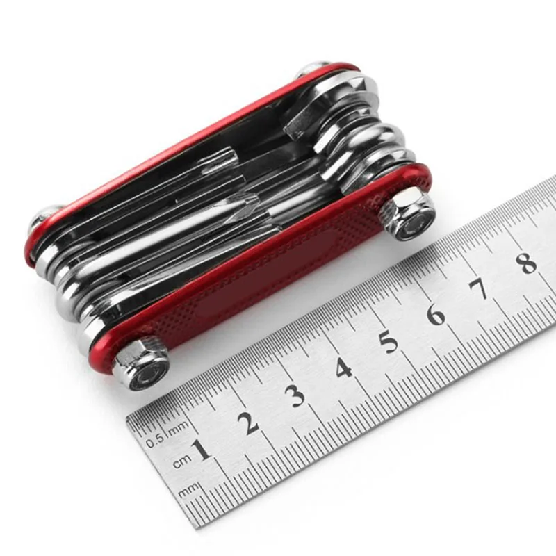 

Bicycle Repair Wrench Tool Multi Functional 11 in 1 Kit Screwdriver Hexagonal Spoke Wrench Spanner MTB Bike Supplies