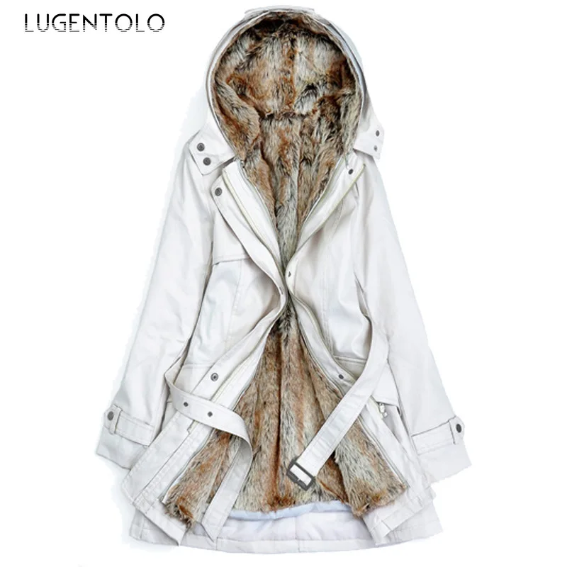 Lugentolo/Женская Шуба Новинка зимы комфортное пальто из овечьей кожи модное