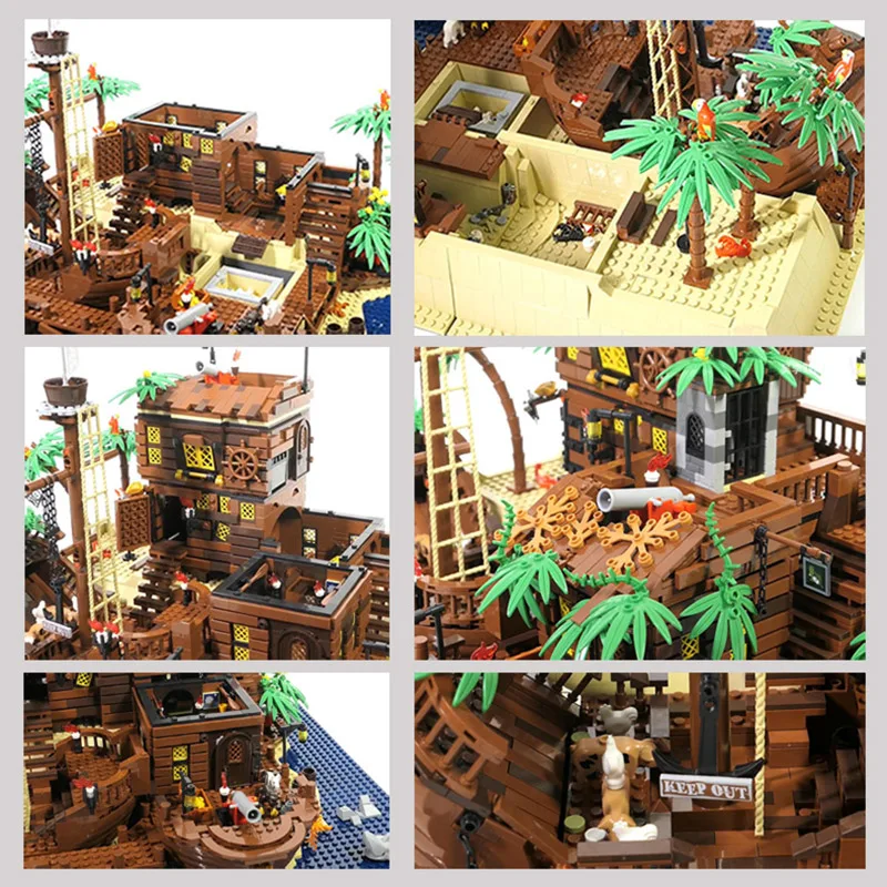 New MOC 49016 Pirates of Barracuda Bay 3520PCS Compatible 21322 Building Blocks Bricks Educational Toy Birthday Gifts images - 6