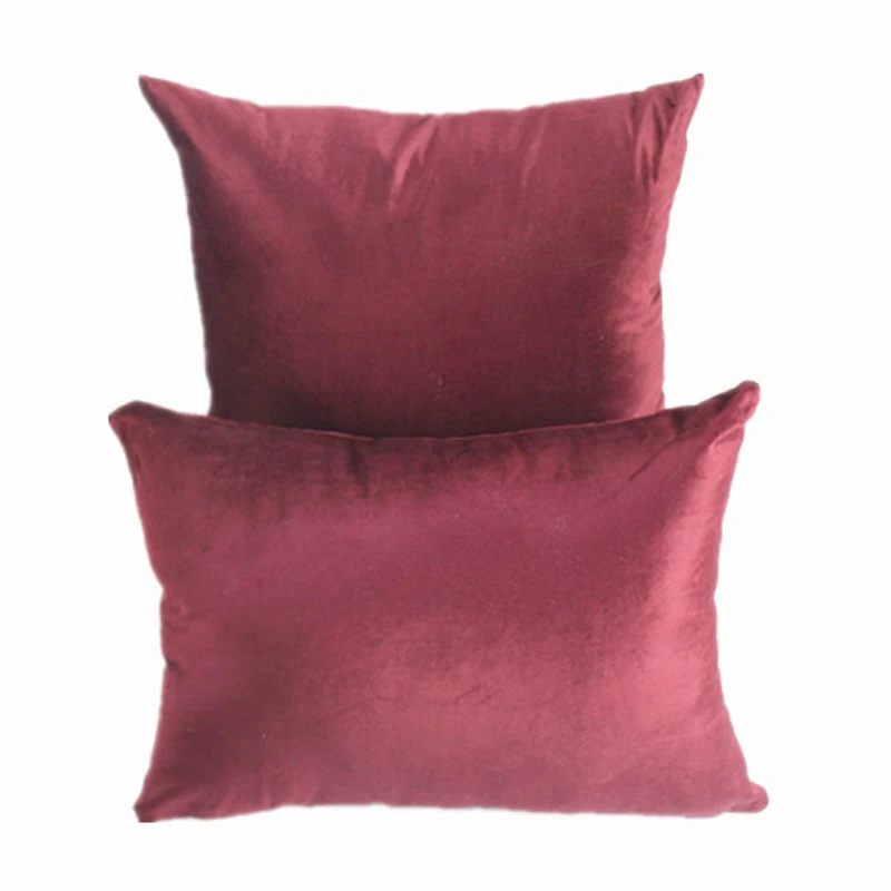 Бесплатная доставка вискозная простая бархатная Наволочка на подушку 40/45/50/55/60/65