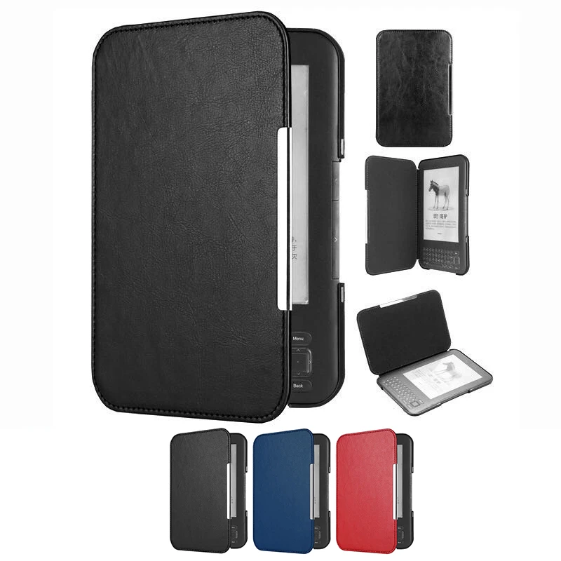 Чехол книжка из искусственной кожи для Amazon Kindle 3 3Rd Reader Keyboard Sn EReader защитный чехол