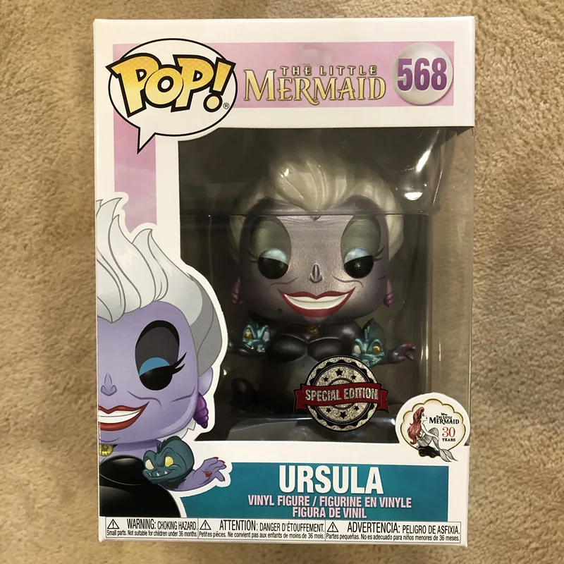 Эксклюзивная официальная Funko маленькая Русалочка-металлическая Урсула Виниловая фигурка Коллекционная модель игрушки с оригинальной коробкой