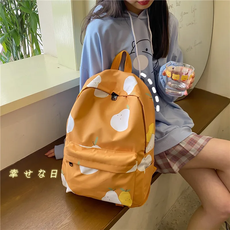 

Printing Backpacks Nylon School Bag for Girls Teen Candy Cute Backpack Women