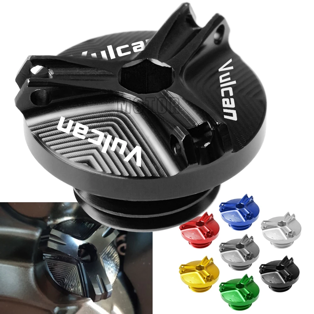 

For Kawasaki VN650 VULCAN S 650 2015-2017 2016 VN CNC Motorcycle Engine Oil Drain Plug Sump Nut Cup Cover Oil Filler Cap M20*2.5