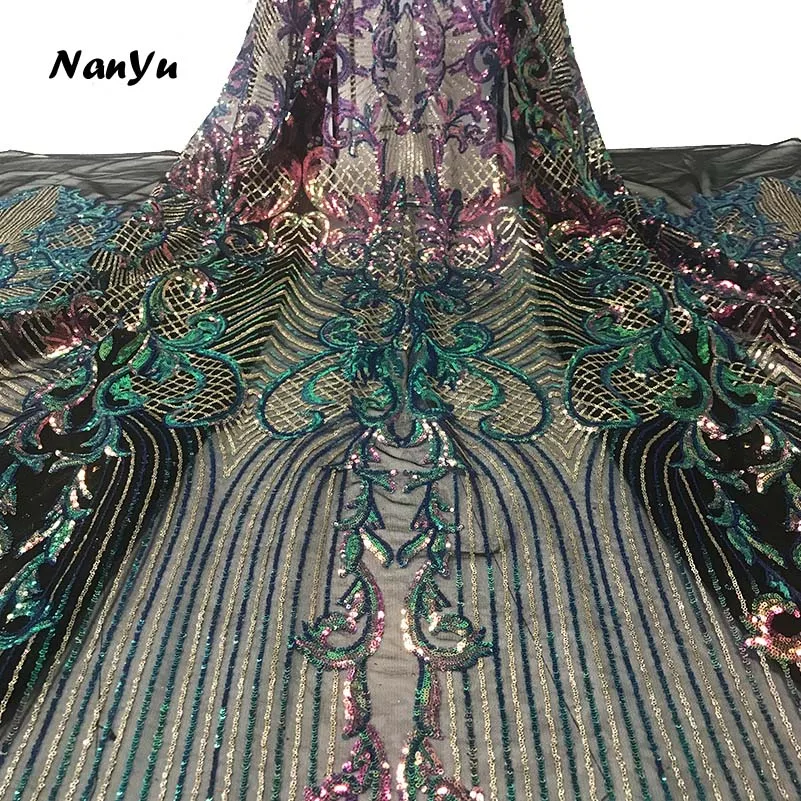 Горячая продажа африканская вышивка тюль кружевная ткань высокого качества