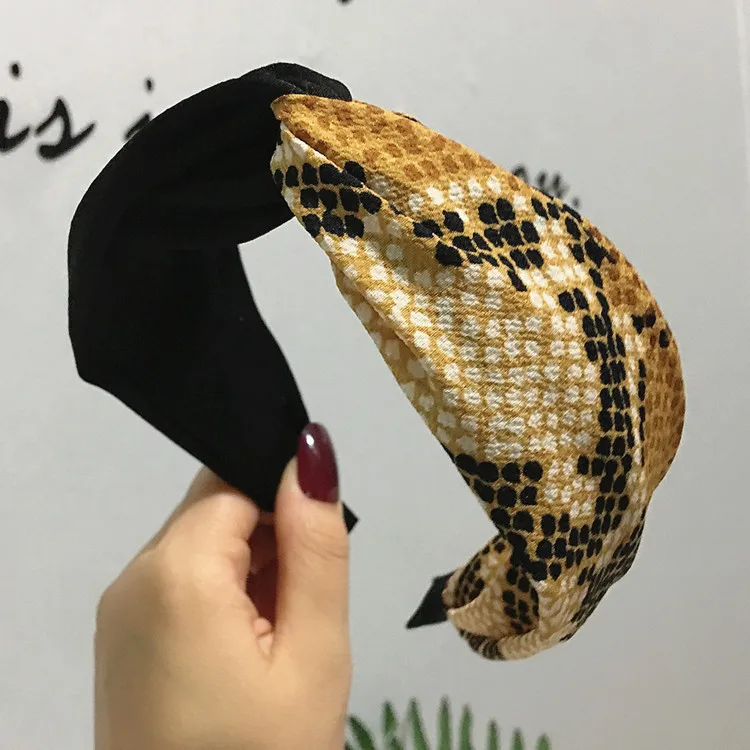 Обруч для волос Женский пикантная лента со змеиным рисунком модный тюрбан