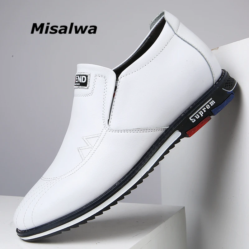 Кроссовки Misalwa мужские с вырезами сплит-кожа увеличивающие рост летняя