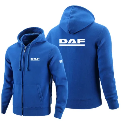 

2020 DAF logo zipper Sweatshirt Men Zipper Hoodies Autumn Hoodie Winter Long Fashion Casual Clothes