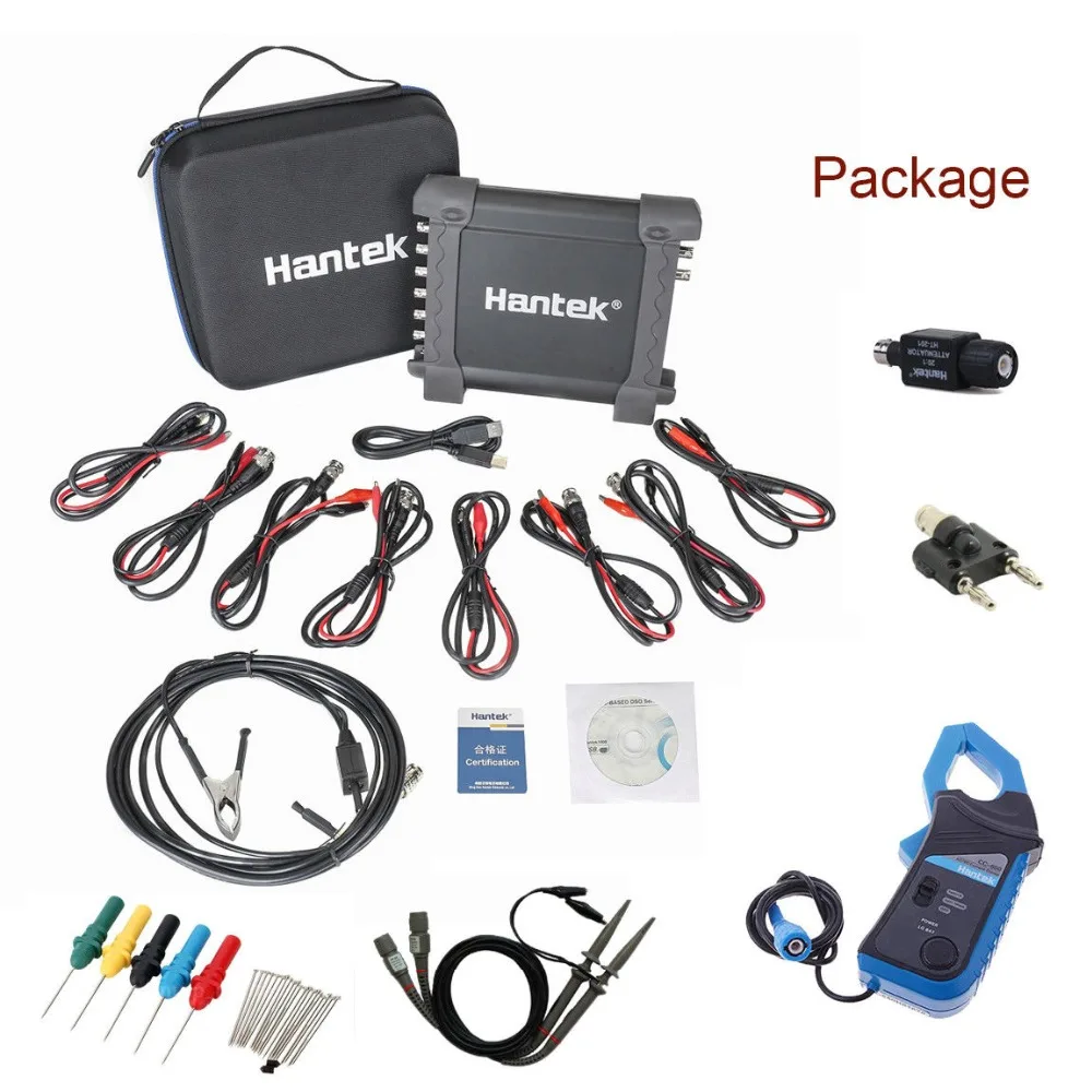 Hantek цифровой осциллоскоп мультиметр 1008C+ CC650+ HT307 USB 8-канальный осциллограф с иглоукалывание инструмент для ремонта