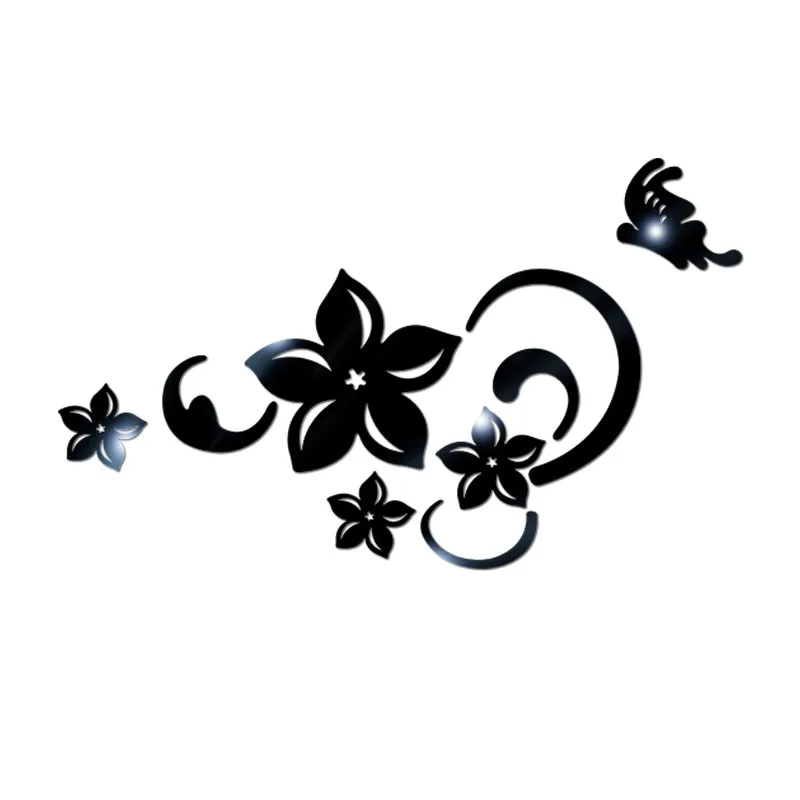 3D художественные стены пластиковые зеркала для DIY наклейки дома декоративные