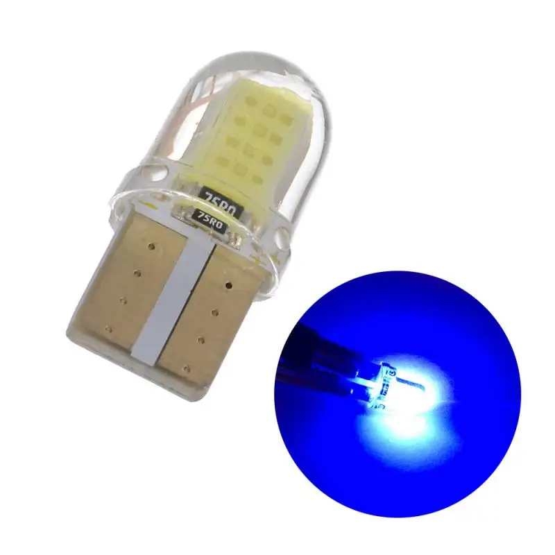 1 шт. T10 194 168 W5W COB светодиодный автомобильный Canbus силиконовый широкоугольный