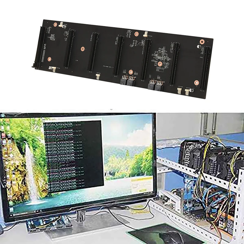 Семейная материнская плата для майнинга с 8G DDR3 RAM + 6X 8Pin кабели питания 6 карт PCIEX16