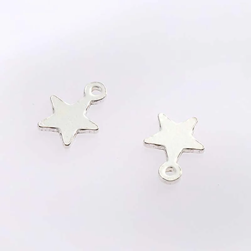 Настоящий чистый твердый 925 пробы Серебряный кулон с пентаграммой и звездой