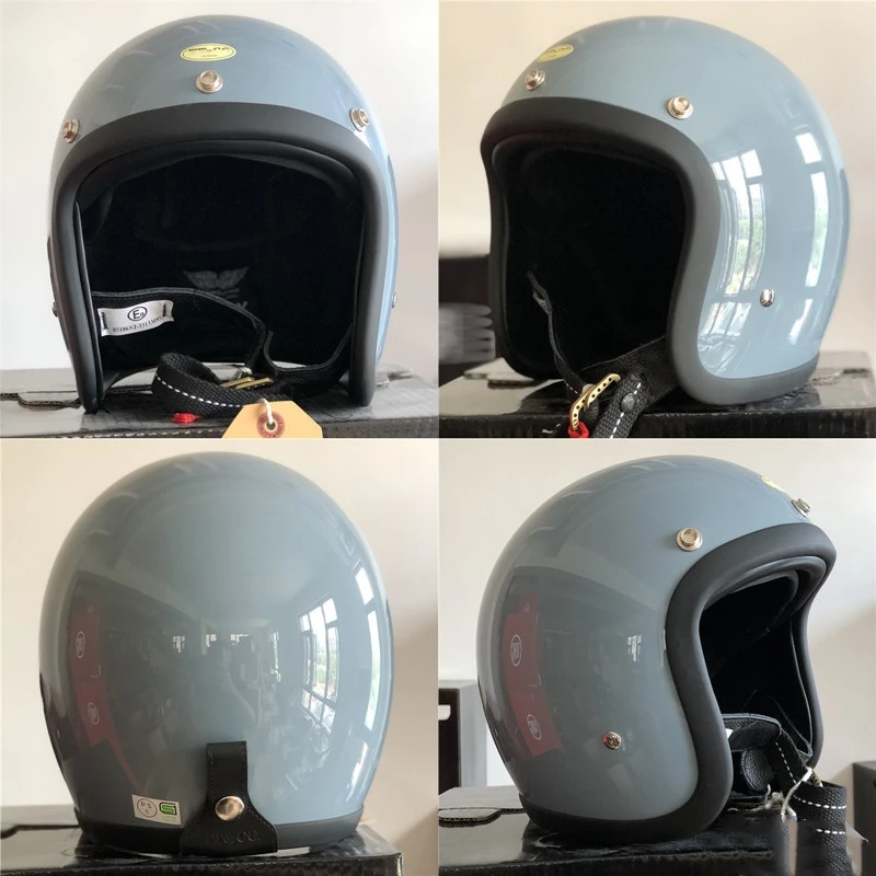 

Japanese Style High Quality Motorcycle Helmet Cafe Racer Open Face Retro Scooter Jet Motorbike Riding Capacete