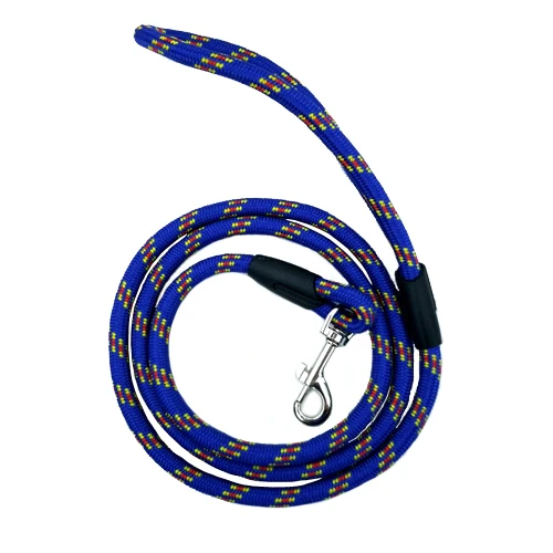 Blue Новые поводки для собак Ширина ремня 0,8 см длина 120 см аксессуары для собак красный/черный/синий цвет - Цвет: Blue