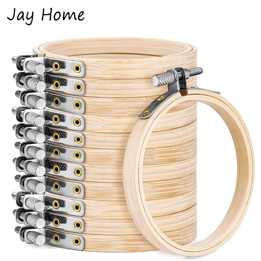 

10-27cm Embroidery Hoop Ring Wooden Round Bamboo Circle Cross Stitch Frame Hoop for Embroidery Cross Stitch DIY Sewing Craft