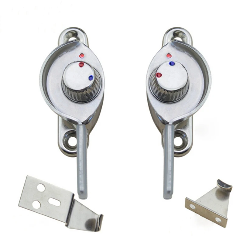 

Stainless Steel Sliding Door Window Lock Buckle Double-sided Crescent Safety Lock Vintage Door And Window Hardware Accessories