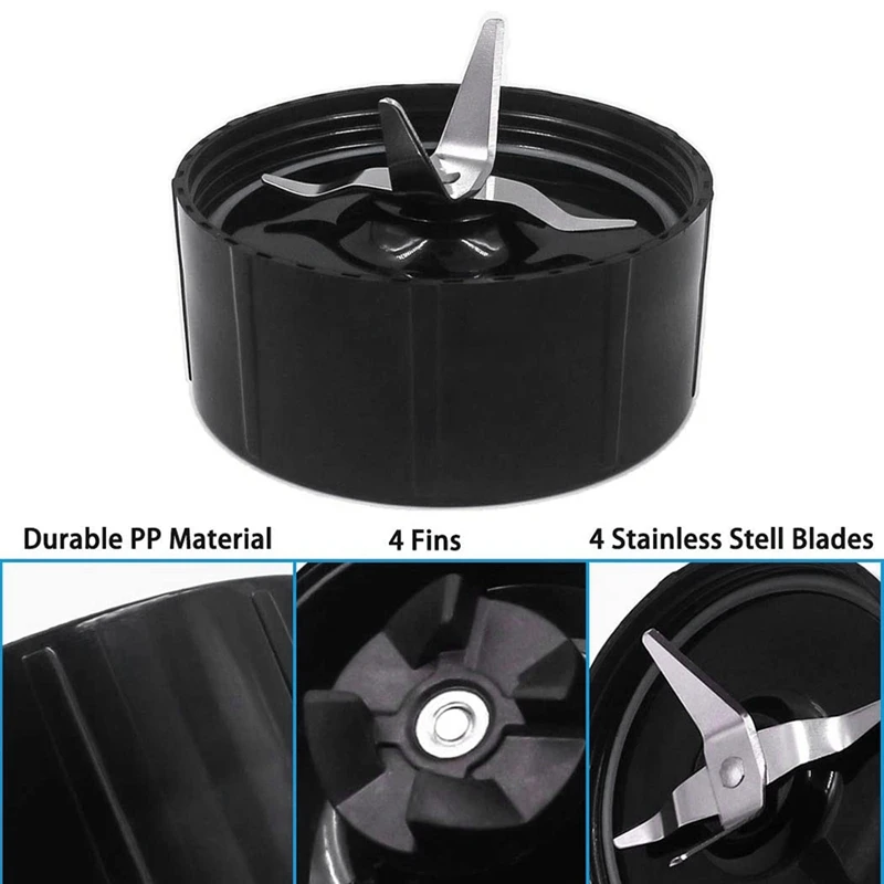 

22Oz+16Oz Cups with Flip Top Lid and Extractor Blade with Extra Gasket Replacement Parts Blender Accessories for MB1001