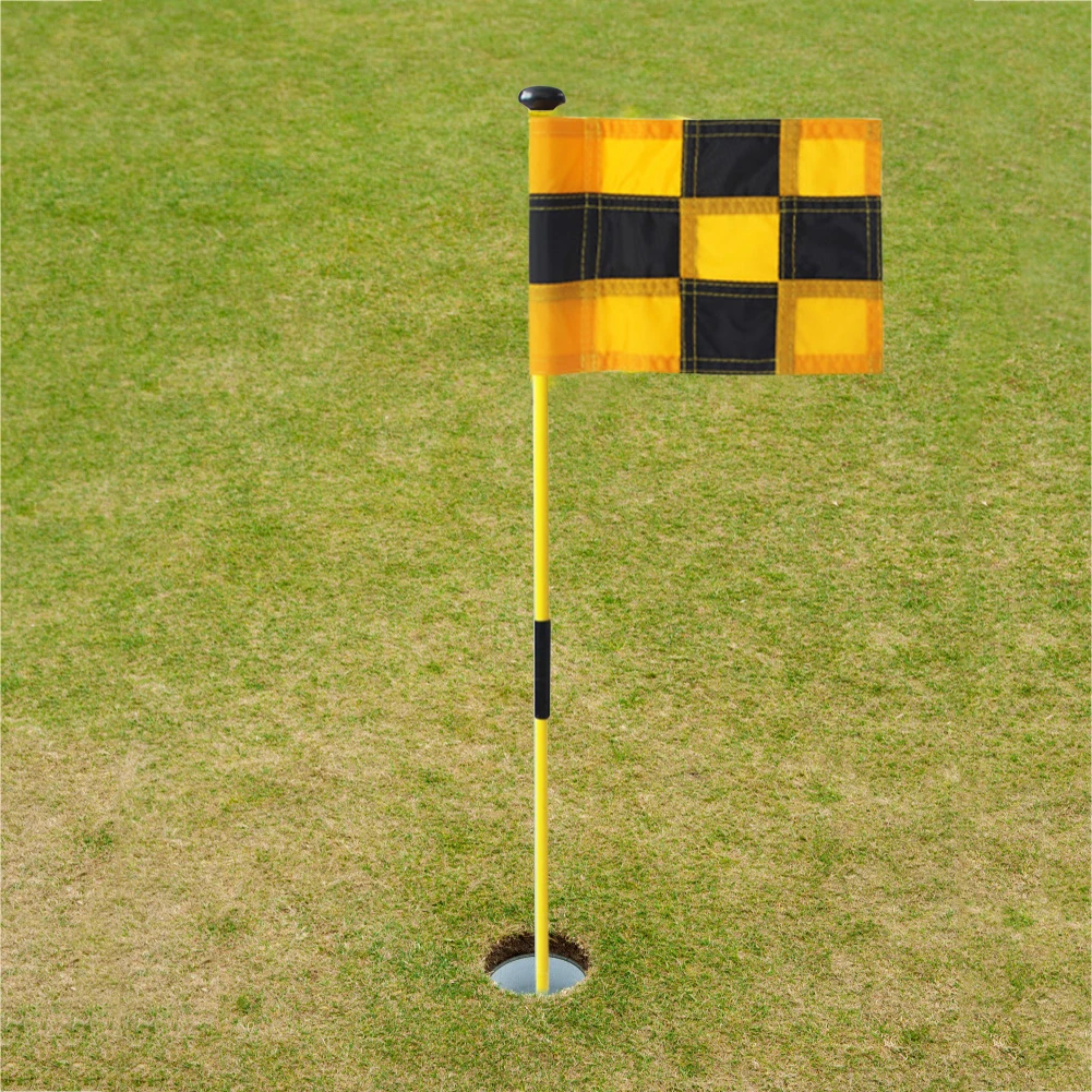 Portable Detachable Golf Flagsticks Putting Green Flags Hole Cup Set Pin for Driving Range Outdoor Backyard Practice | Спорт и