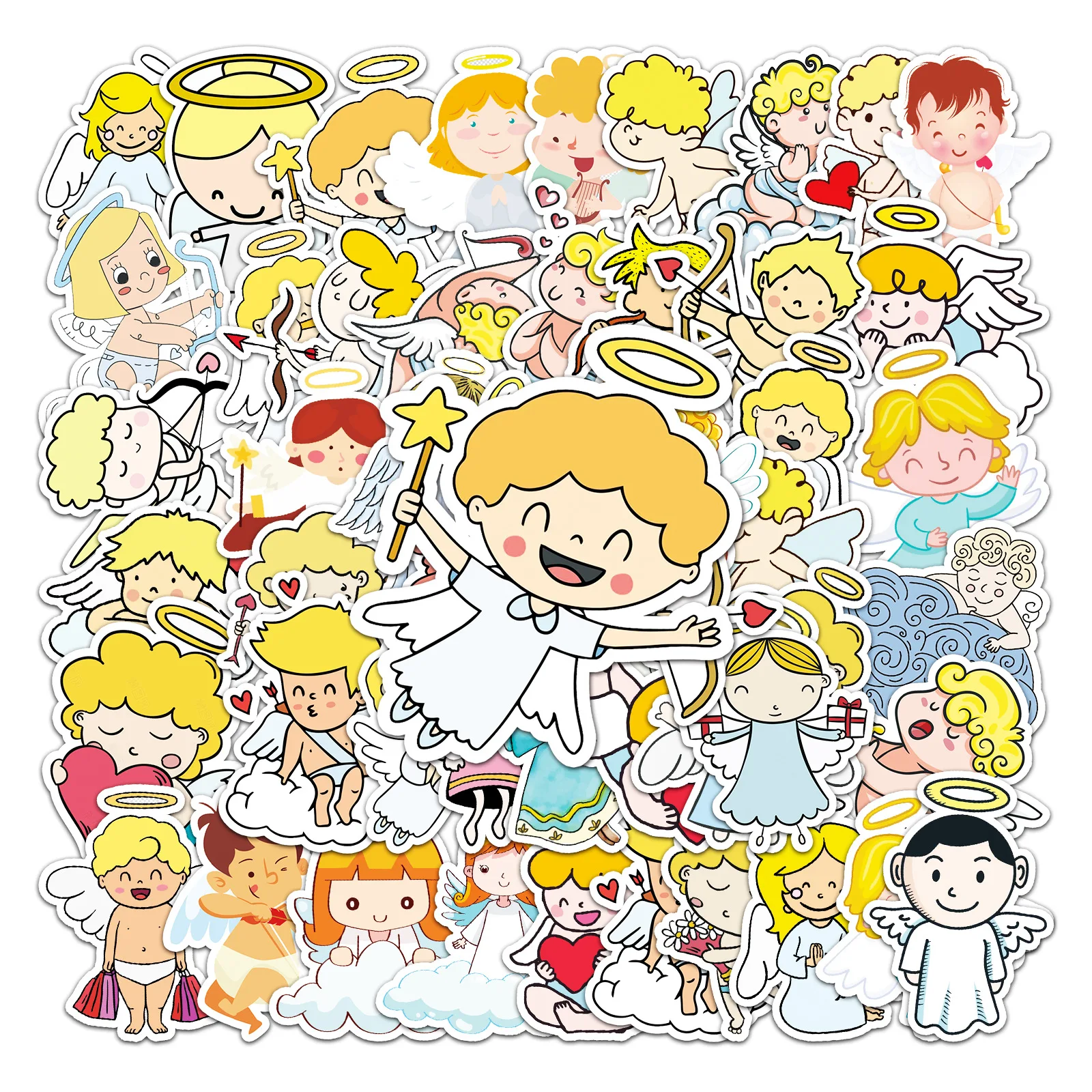 

10/30/50PCS Angel Cartoon Cute Graffiti Waterproof Sticker Suitcase Notebook Refrigerator Water Cup HelmetStationeryBoxWholesale