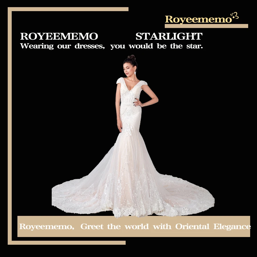 Роскошное платье Русалочки для свадьбы длинное свадебное расшитое бусинами с