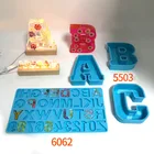 Силиконовая форма для изготовления эпоксидных букв, 26 прописных букв, 10 см