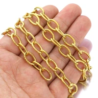 1 meter stainless steel heavy oval cable chain bulk textured chunky chains for punk rock jewelry making wholesale lots bulk