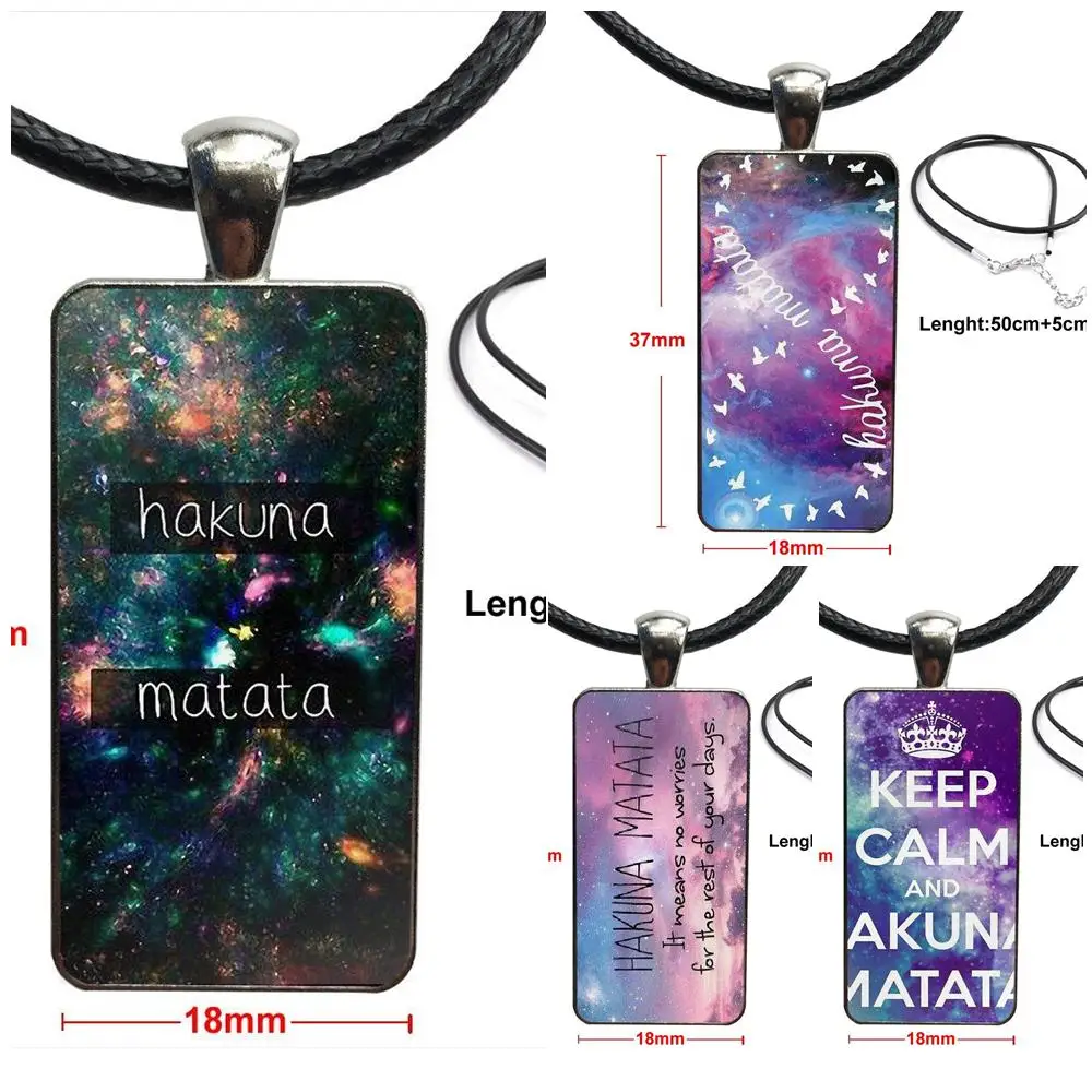 Nebula Hakuna Matata для женщин и детей подарок стальное цветное стекло кабошон с