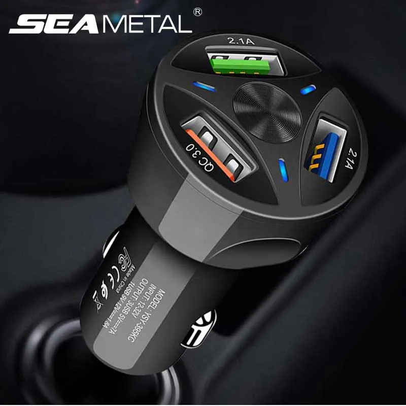 Автомобильное зарядное устройство с 3 USB-портами для прикуривателя 12 В |