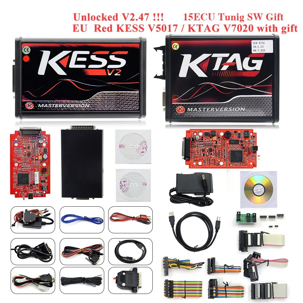 KESS V2 V5.017 полный онлайн V2.47 менеджер Тюнинг Комплект KTAG V7.020 4 светодиодный мастер K-tag V2.25 KESS BDM titanium Winols ECU программист