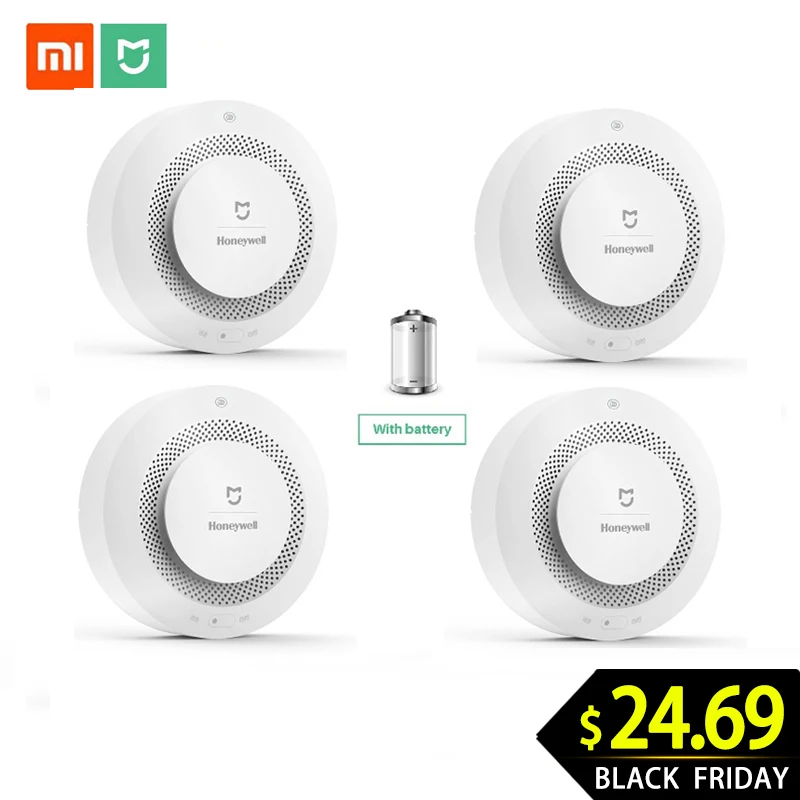 Mijia Honeywell пожарная сигнализация датчик дыма детектор газа работает с многофункциональным шлюзом 2 умный дом Безопасность приложение управление