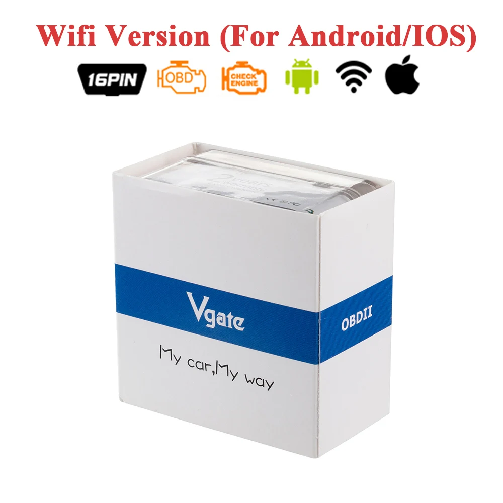 Wifi Version Vgate iCar Pro ELM 327 OBD2 сканер Bluetooth 4,0 wifi для Android/IOS OBD Автомобильный диагностический инструмент V2.1 iCar Pro считыватель кодов - Цвет: Wifi Version