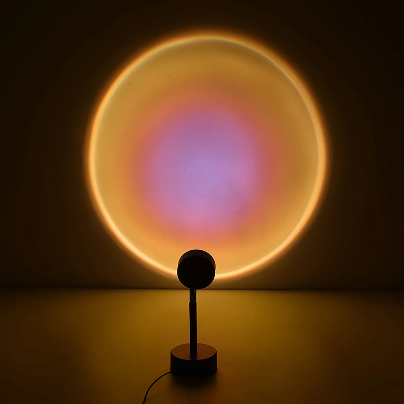 

180 Degree Rotation Rainbow Projection Lamp For Living Room Bedroom Projection Atmosphere Home Party Night Light Home Decor