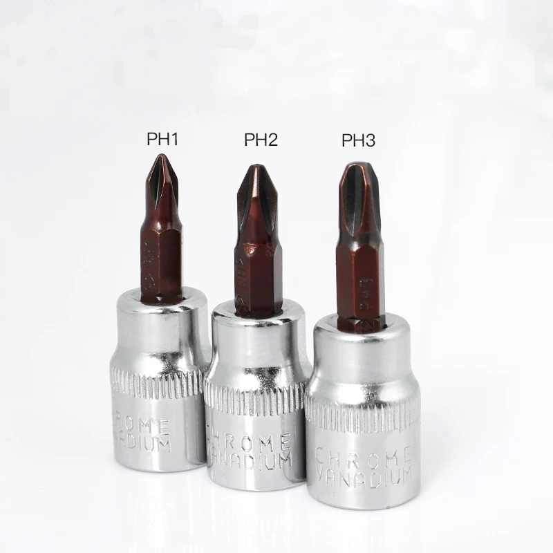 1 шт. 1/4 " 1/4" квадратные насадки для отверток PH1 PH2 PH3 ручные инструменты