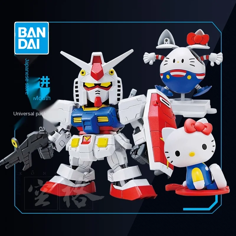 Bandai Gundam Assembled Model Q Version SDEX SD RX-78-2 Hello Kitty Robot Toys Kids | Игрушки и хобби